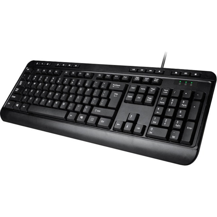 Adesso Akb-132 - Spill-Resistant Multimedia Desktop Keyboard (Ps/2)