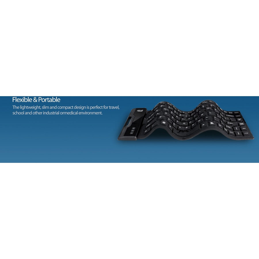 Adesso Antimicrobial Waterproof Flex Keyboard (Mini Size)