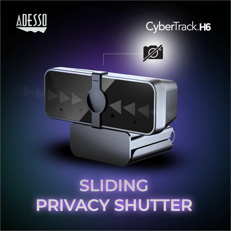 Adesso CYBERTRACKH6 4K Ultra HD Webcam with 8MP Sensor for Professionals