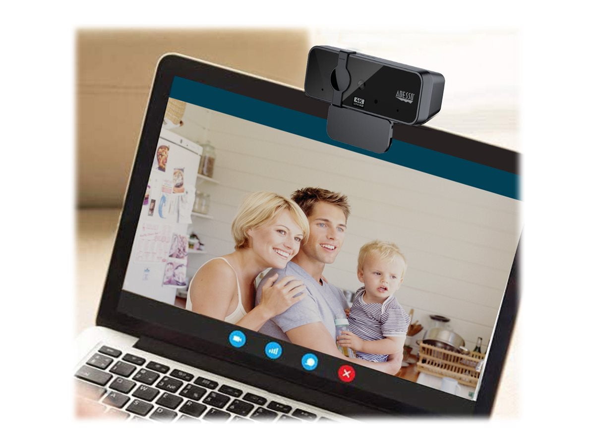 Adesso CYBERTRACKH6 4K Ultra HD Webcam with 8MP Sensor for Professionals