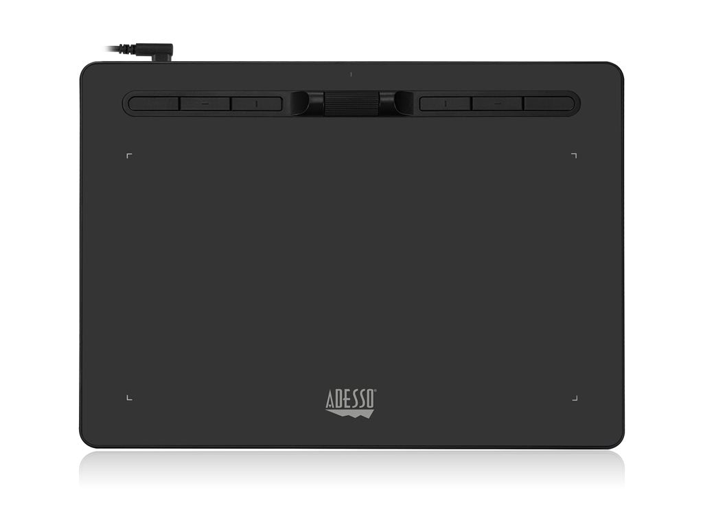 Adesso CyberTablet K10 - Digitizer - 10 x 6 in - electromagnetic - 6 buttons - wired - USB-C - black CYBERTABLETK10