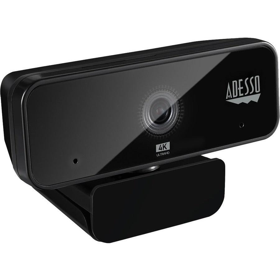 Adesso CyberTrack H6 4K Ultra HD Webcam - 8 Megapixel - 30 fps - USB 2.0 - Fixed Focus - Tripod mount - Privacy shutter