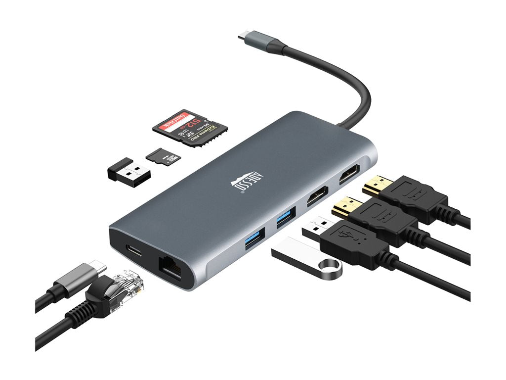 Adesso - Docking station - USB-C - 2 x HDMI - 1GbE - TAA Compliant AUH-4040-3