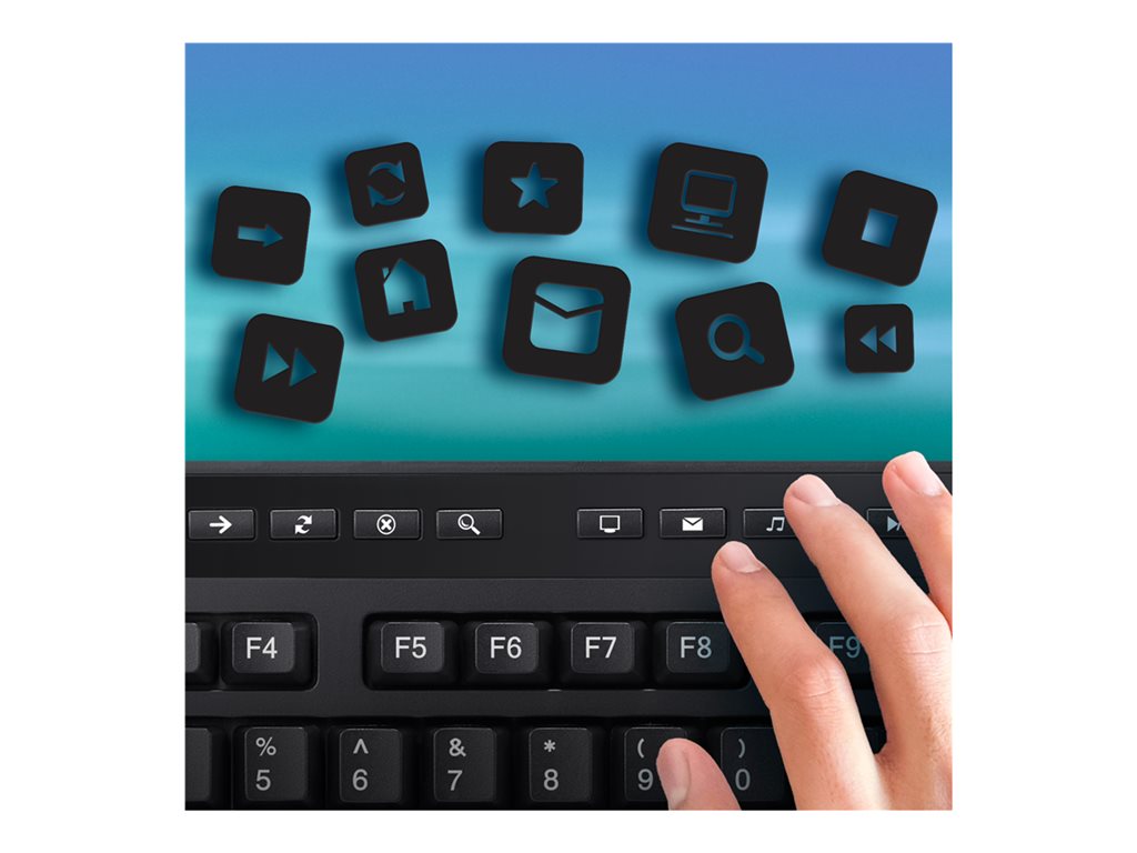 Adesso EasyTouch 445 - Keyboard - multi-channel, for Windows/Mac/Android OS - full size - with touchpad, scroll wheel - USB - AKB-445UB