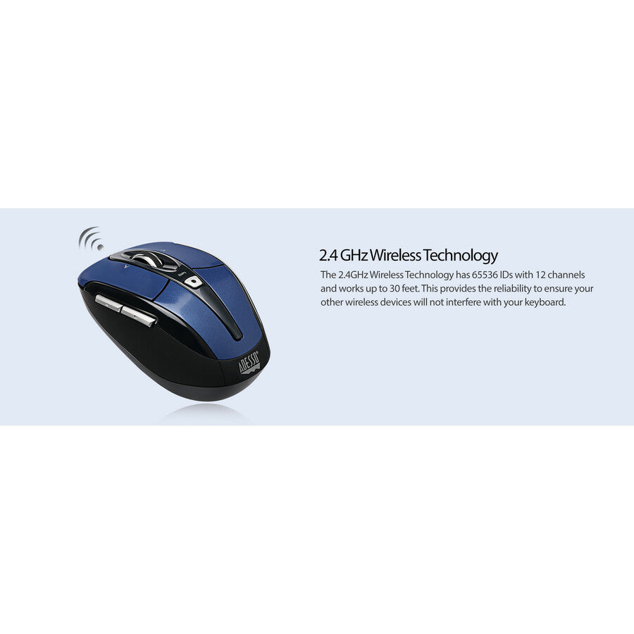 Adesso Imouse S60L - 2.4 Ghz Wireless Programmable Nano Mouse