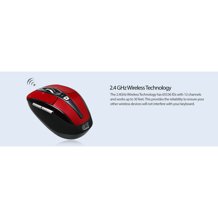 Adesso Imouse S60R - 2.4 Ghz Wireless Programmable Nano Mouse