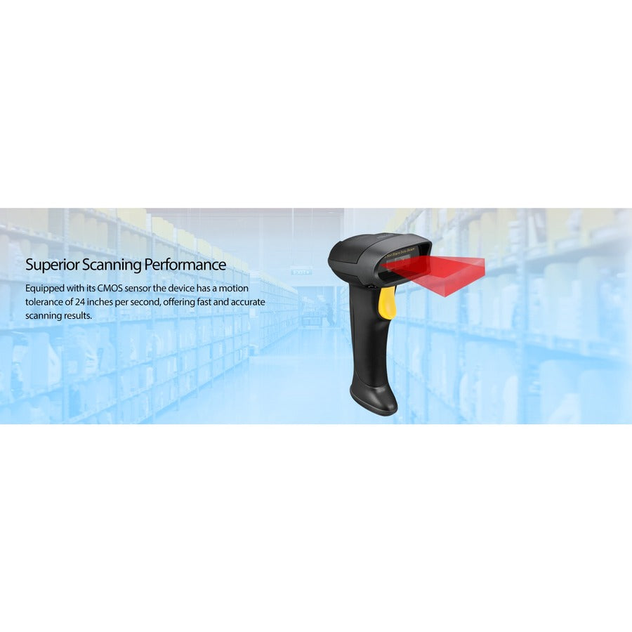 Adesso NUSCAN 2500TB Bluetooth Spill Resistant Antimicrobial 2D Barcode Scanner