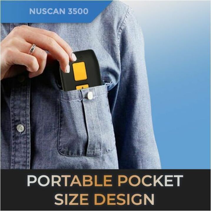Adesso NUSCAN3500 Wireless 2D Barcode Scanner Antimicrobial Waterproof