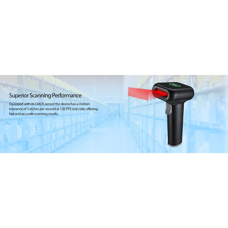 Adesso NuScan 2700R 2D Wireless Barcode Scanner with Charging Cradle NUSCAN2700R