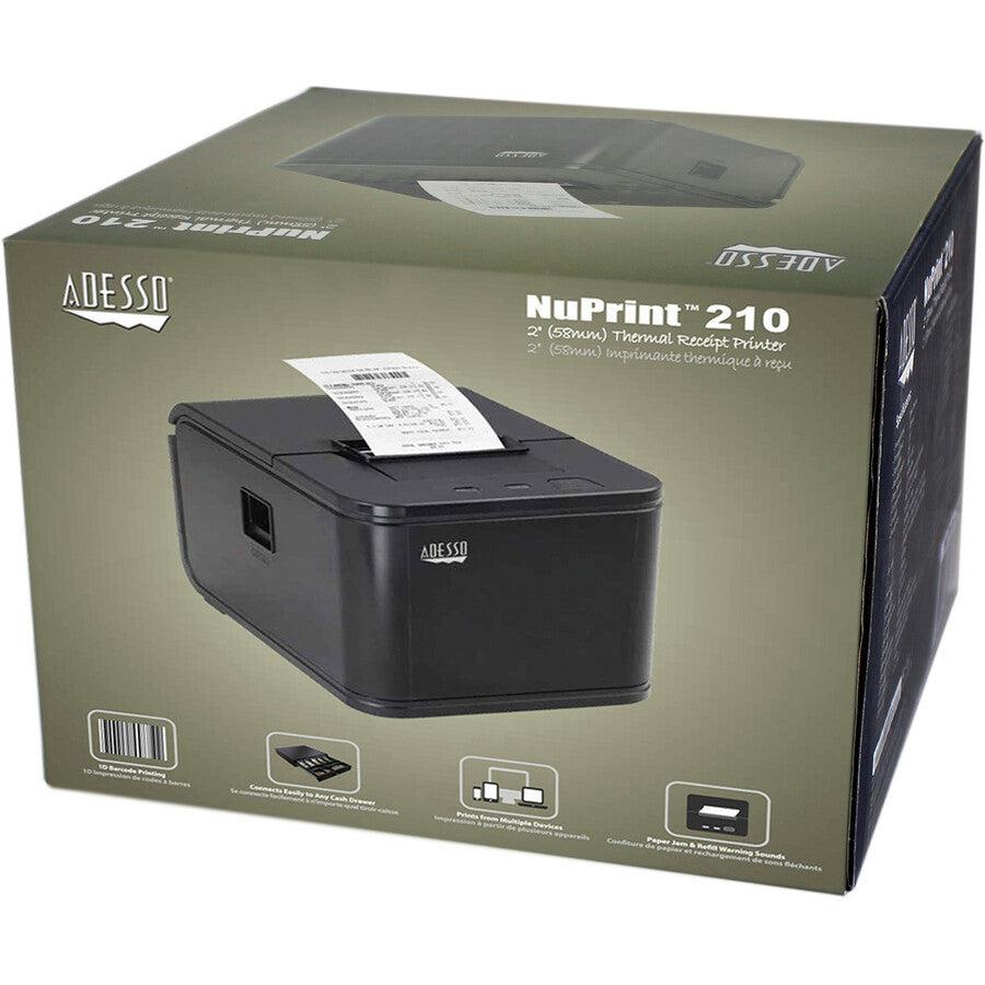 Adesso NuPrint NuPrint 210 Desktop Direct Thermal Printer - Monochrome - Receipt Print - USB
