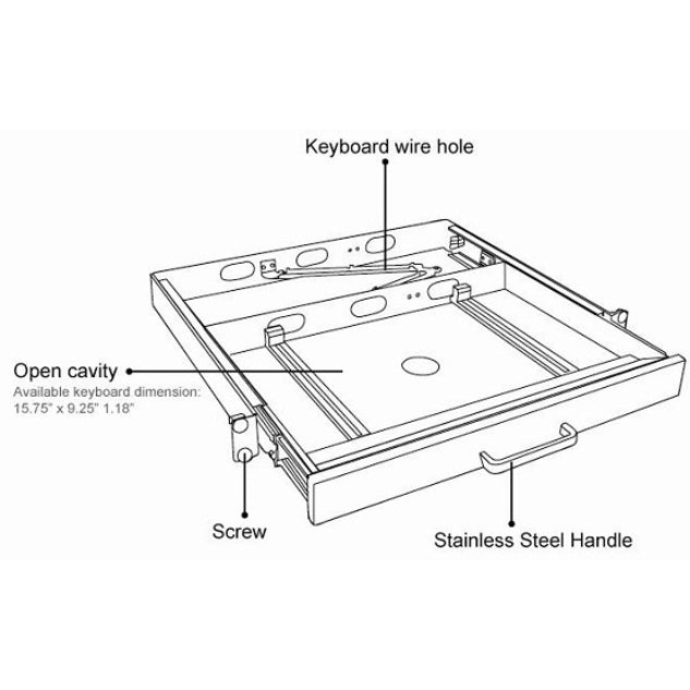 Adesso Touchpad Keyboard With Rackmount