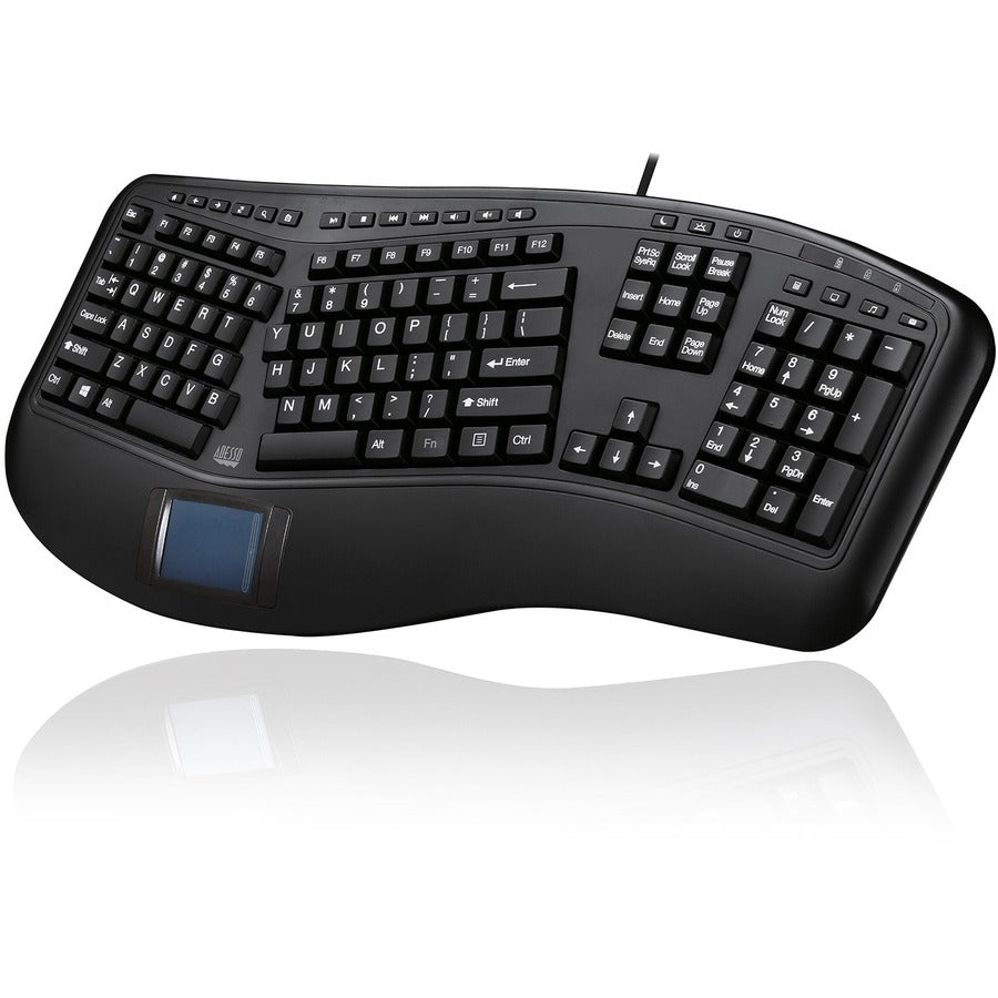 Adesso Tru-Form Ergonomic Touchpad Keyboard AKB-450UB