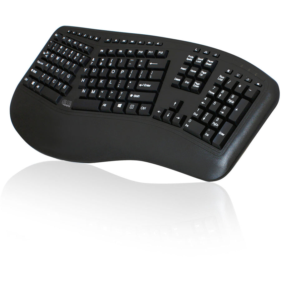 Adesso Tru-Form Media 1500 - Wireless Ergonomic Keyboard And Laser Mouse