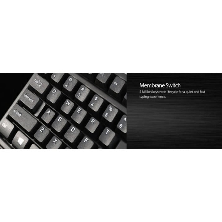 Adesso Tru-Form Media 3150 - 2.4 GHz Wireless Ergo Trackball Keyboard WKB-3150UB