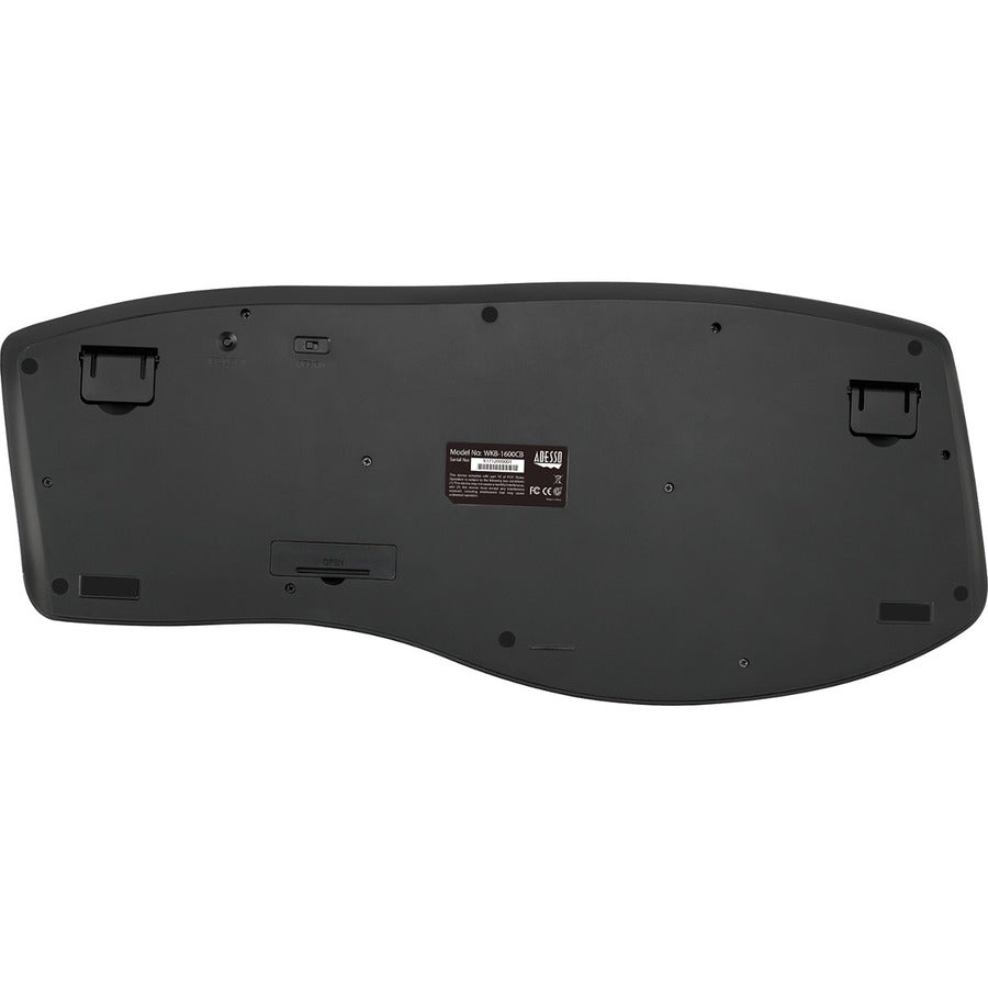 Adesso TruForm Wireless Ergonomic Keyboard And Optical Mouse WKB-1600CB