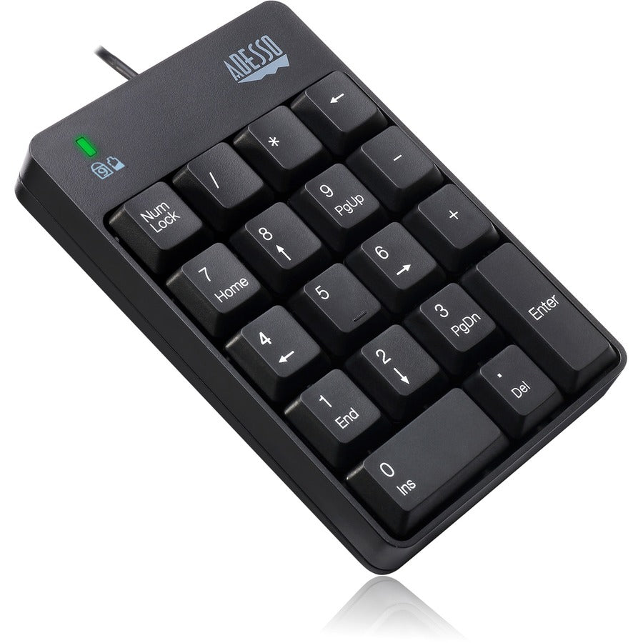 Adesso USB Spill Resistant 18-Key Numeric Keypad AKB-601UB