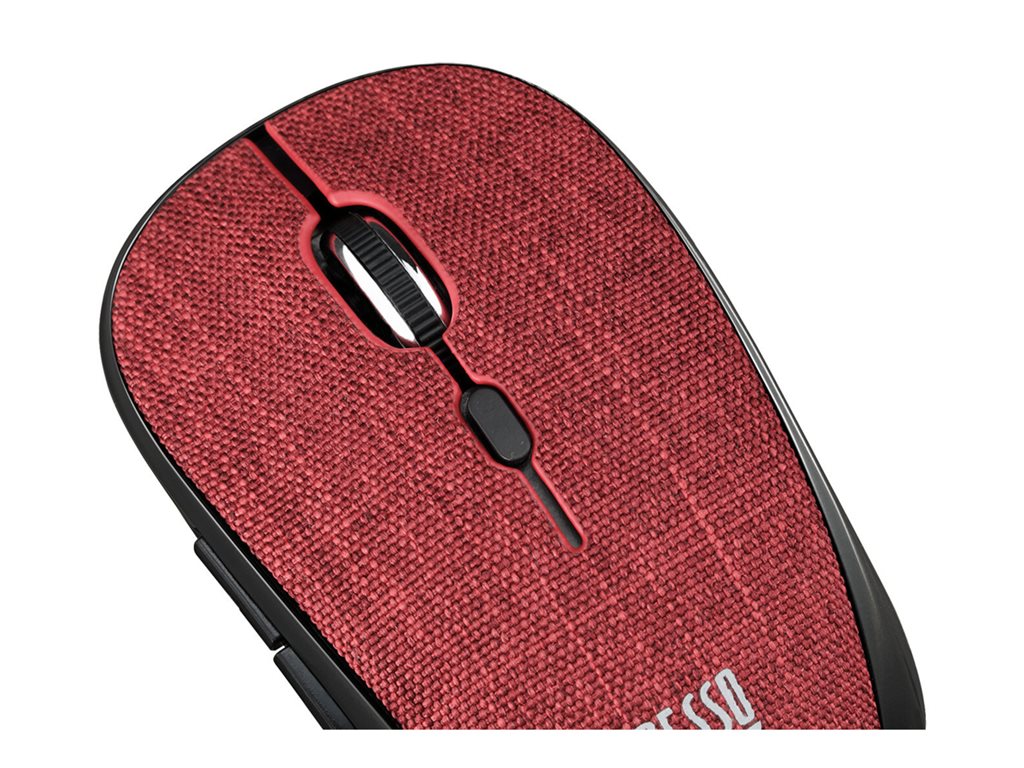 Adesso iMouse S80 - Mouse - right and left-handed - optical - 6 buttons - wireless - 2.4 GHz - USB wireless receiver - red IMOUSES80R