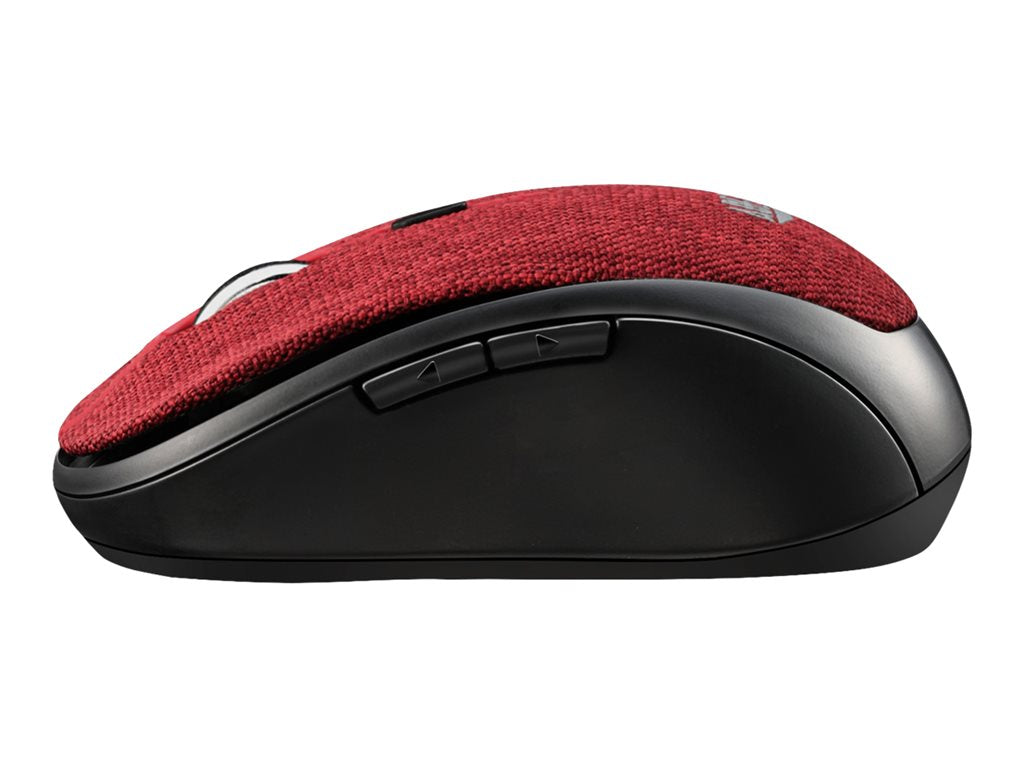 Adesso iMouse S80 - Mouse - right and left-handed - optical - 6 buttons - wireless - 2.4 GHz - USB wireless receiver - red IMOUSES80R