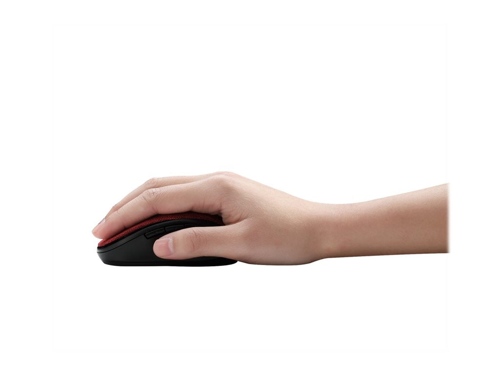 Adesso iMouse S80 - Mouse - right and left-handed - optical - 6 buttons - wireless - 2.4 GHz - USB wireless receiver - red IMOUSES80R