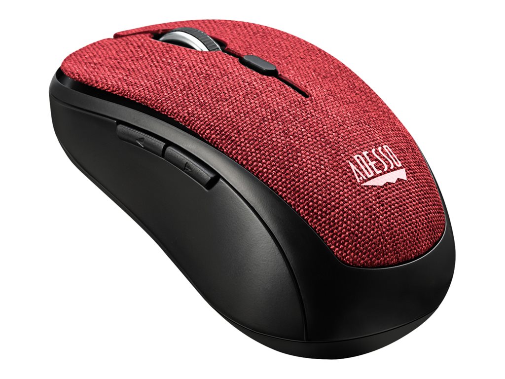 Adesso iMouse S80 - Mouse - right and left-handed - optical - 6 buttons - wireless - 2.4 GHz - USB wireless receiver - red IMOUSES80R