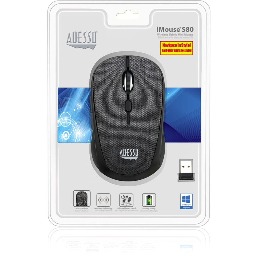 Adesso iMouse S80B Wireless Mini Optical Mouse
