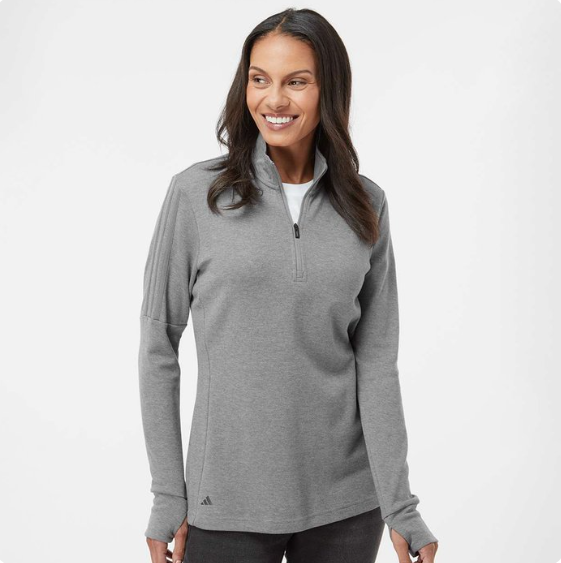 Adidas® Women's 3-Stripes Quarter-Zip Sweatshirt – Iconic Style with Performance Comfort