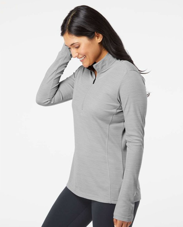 Adidas® Women's Lightweight Mélange Quarter-Zip Sweatshirt – Soft, Stylish, and Perfect for Layering