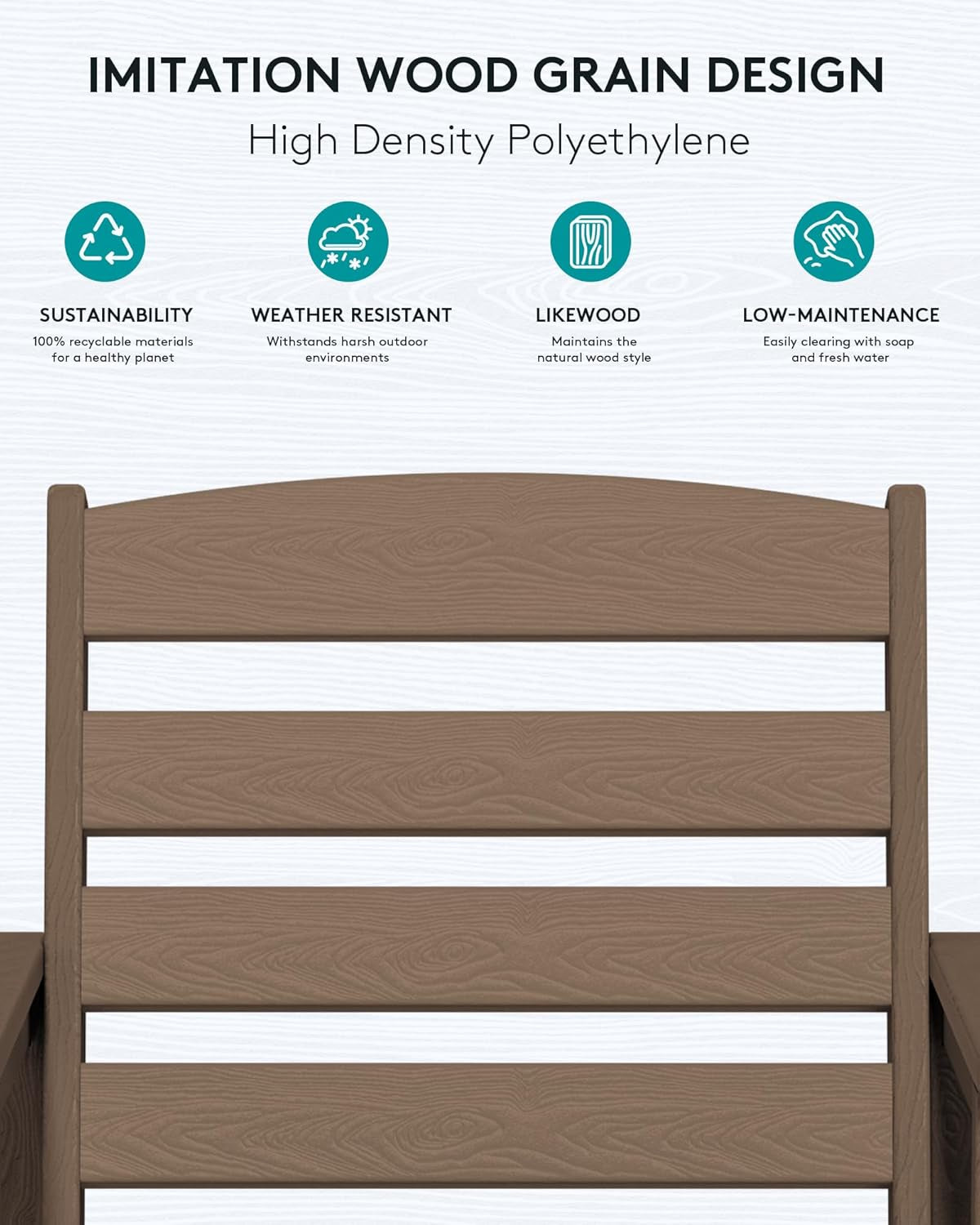 Adirondack Outdoor Patio Bar Set with Tall Chairs