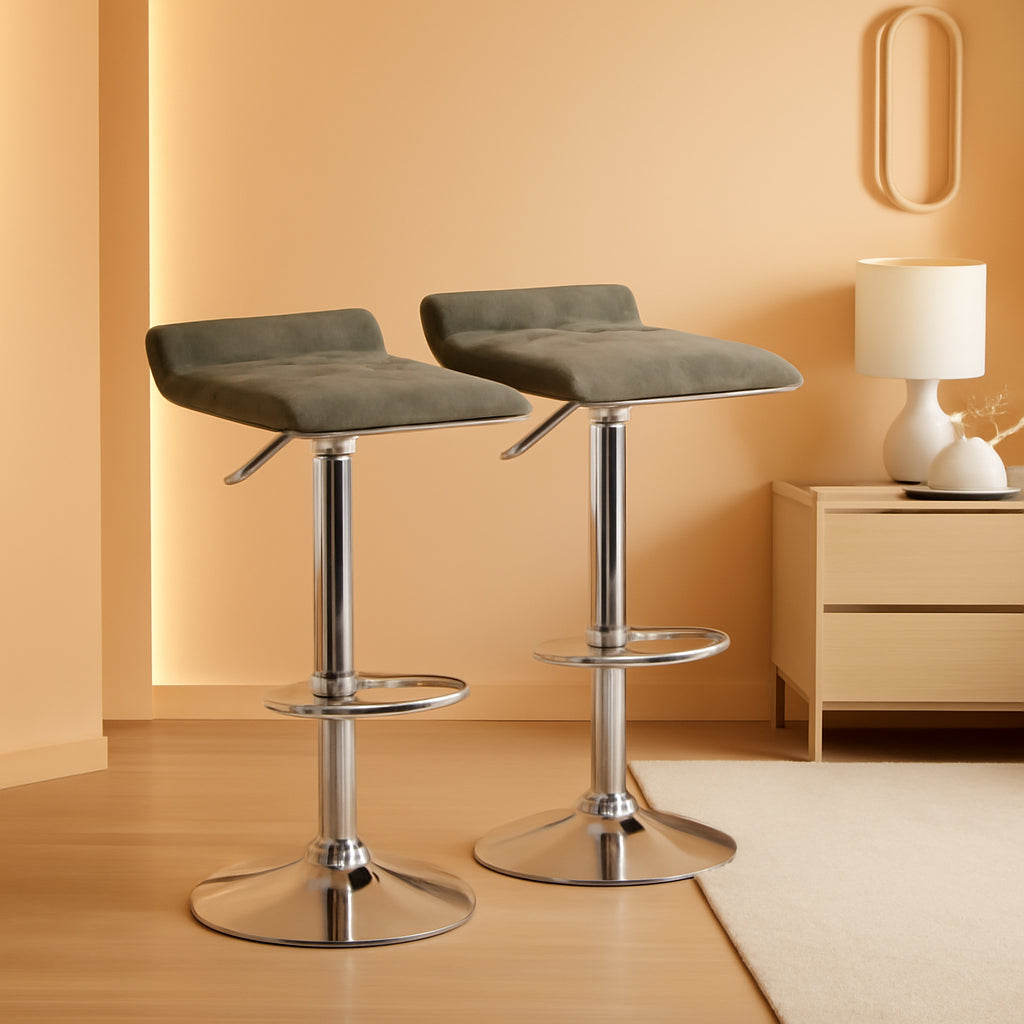 Adjustable Bar Stools Set Of 2 37 To 45 Inch Bar Height