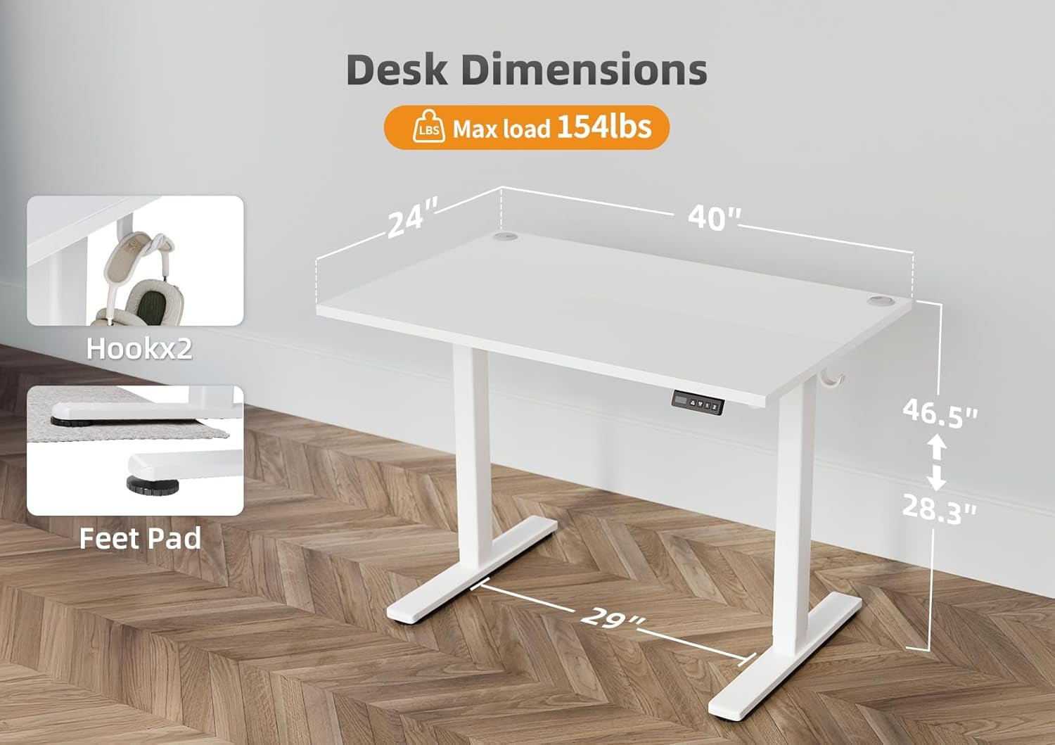Adjustable Height Electric Standing Desk for Home Office