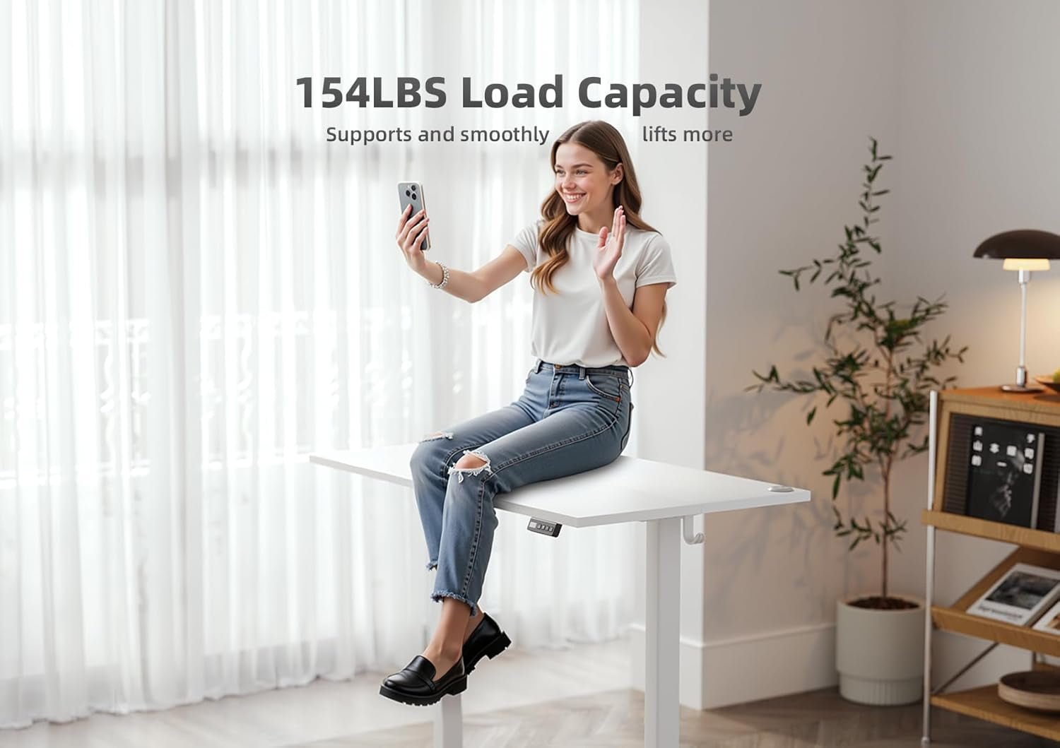 Adjustable Height Electric Standing Desk for Home Office
