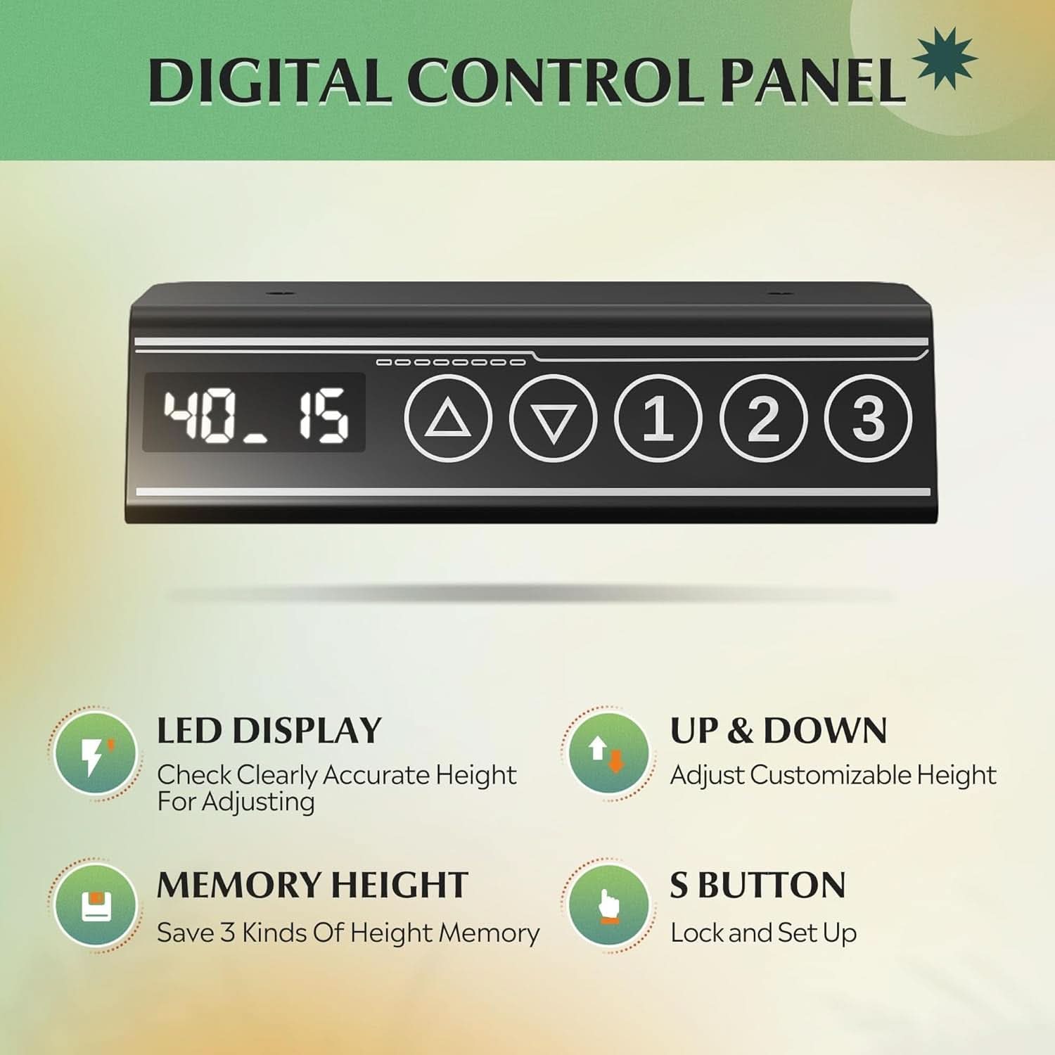 Adjustable Height Electric Standing Desk with Memory Settings