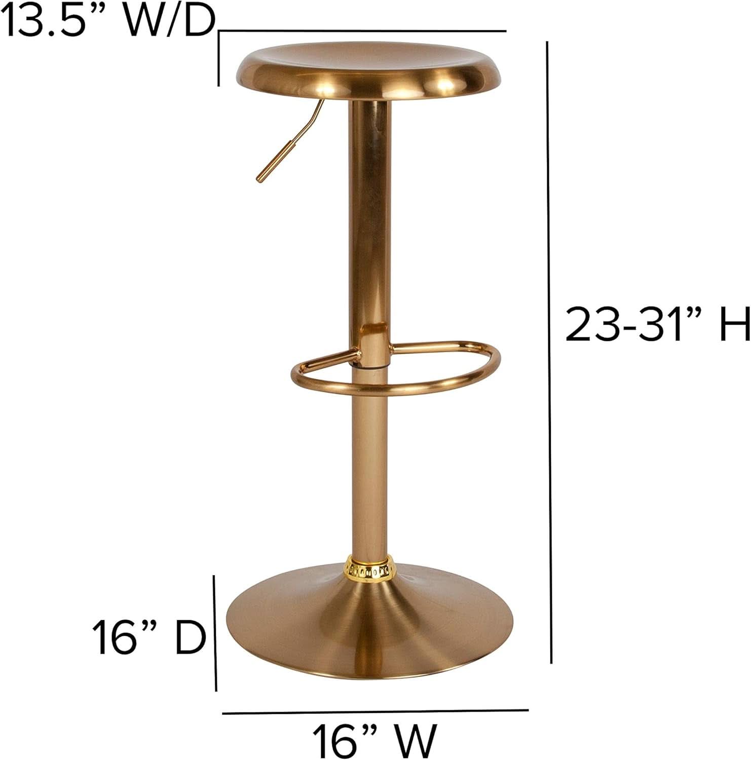 Adjustable Height Retro Metal Barstool for Stylish Seating