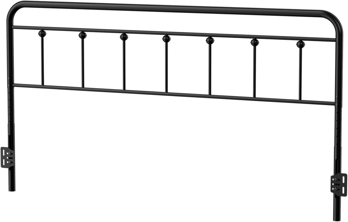 Adjustable Metal King Size Headboard With Victorian Style