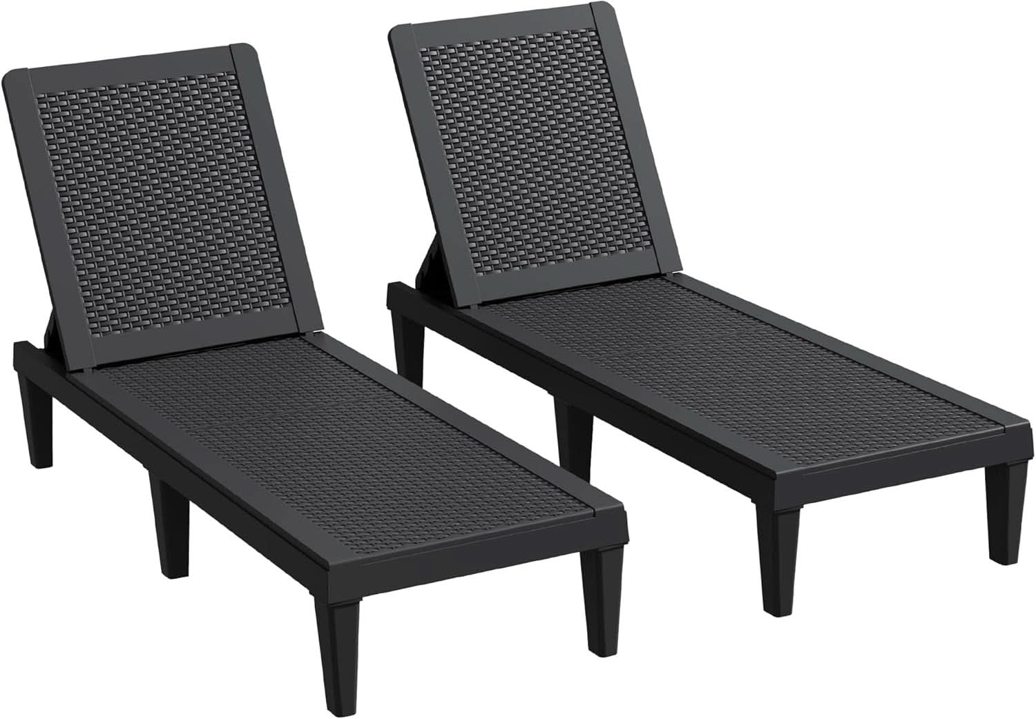 Adjustable Outdoor Chaise Lounge Chairs Set for Relaxation