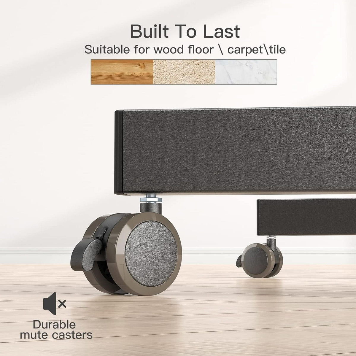 Adjustable Rolling TV Cart For 13 To 50 Inch TVs Tilt