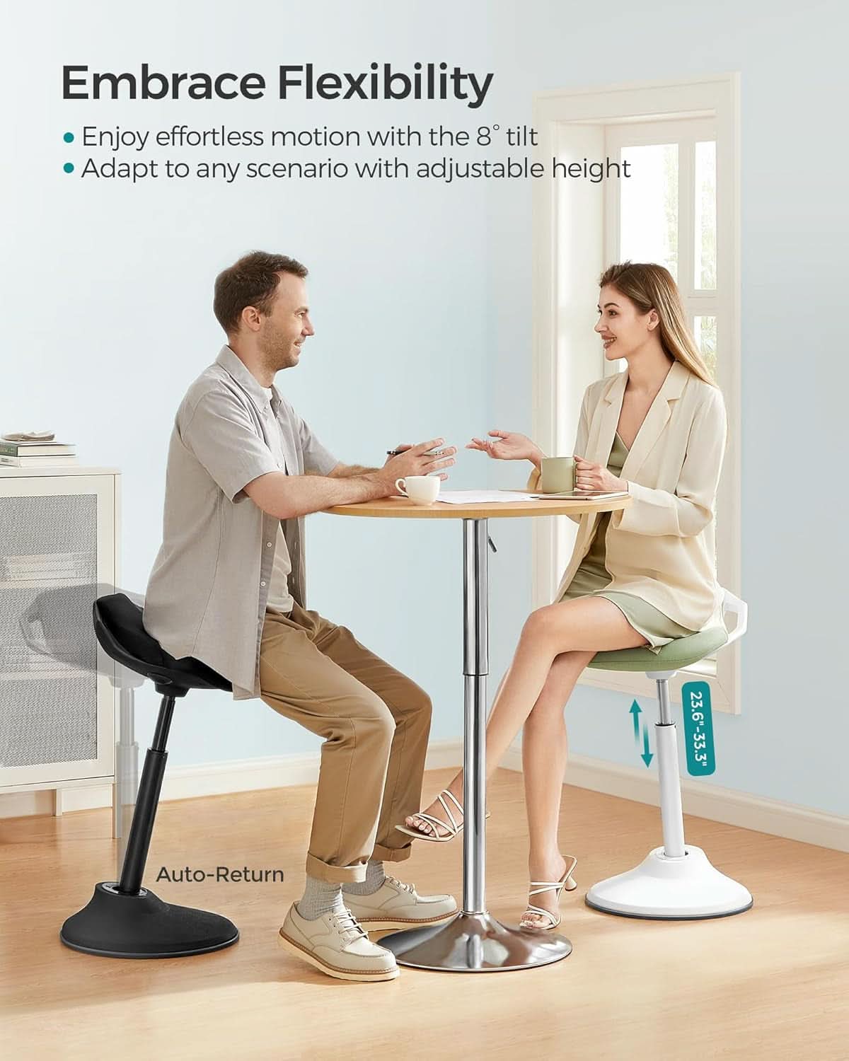 Adjustable Standing Desk Chair Black 23.6 To 33.3 Inches
