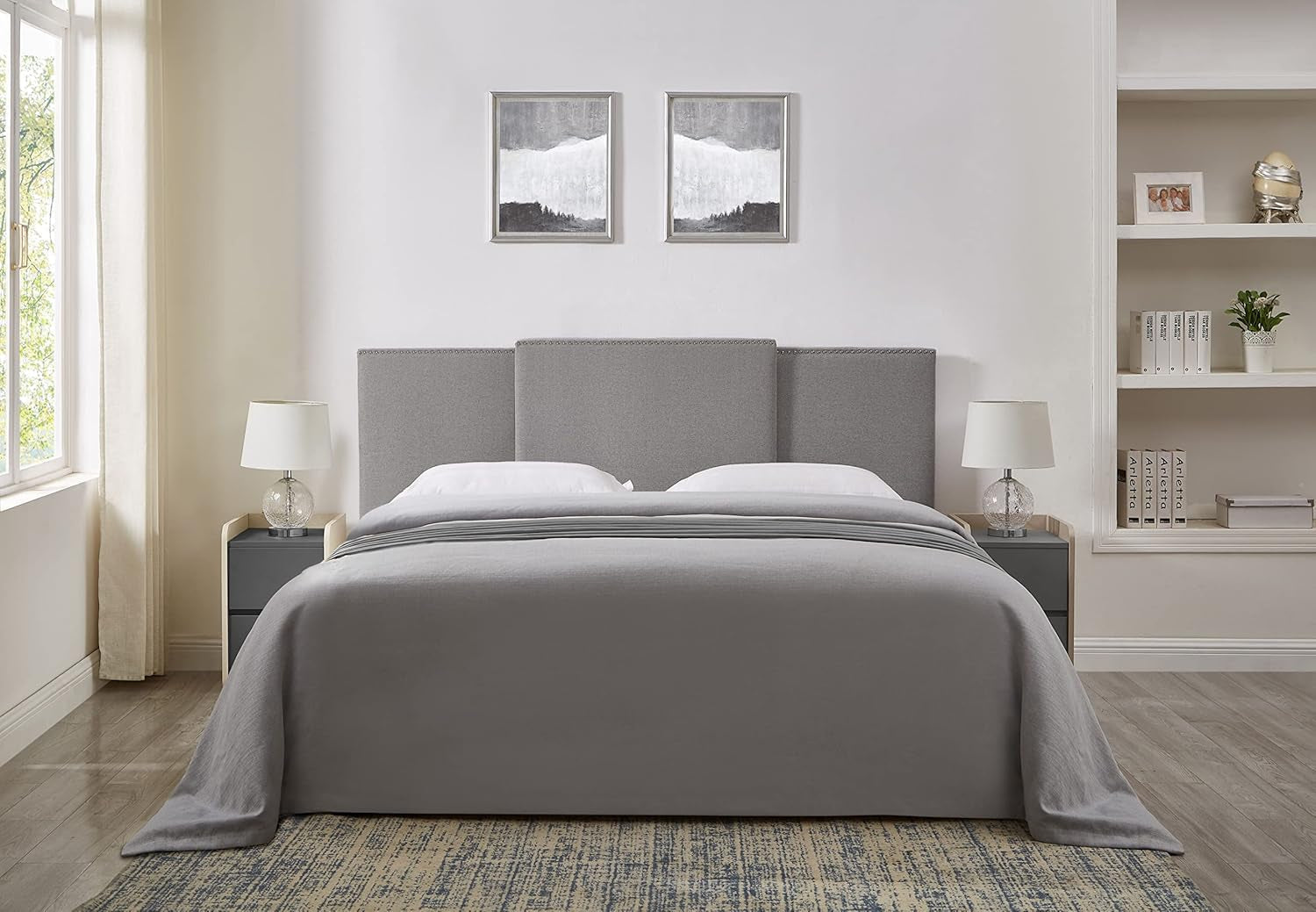 Adjustable Upholstered Headboard For King Full Queen Beds