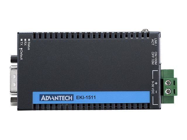 Advantech 1-Port RS-232/422/485 Serial Device Server - Twisted Pair - 1 x Network (RJ-45)