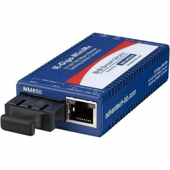 Advantech 10/100/1000Mbps Miniature Media Converter IMC-370I-SE-B