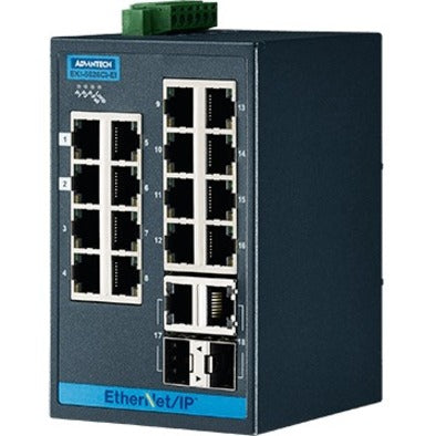 Advantech 16 + 2G Combo Ports Entry-Level Managed Switch Support EtherNet/IP W/Wide Temp EKI-5626CI-EI-AE