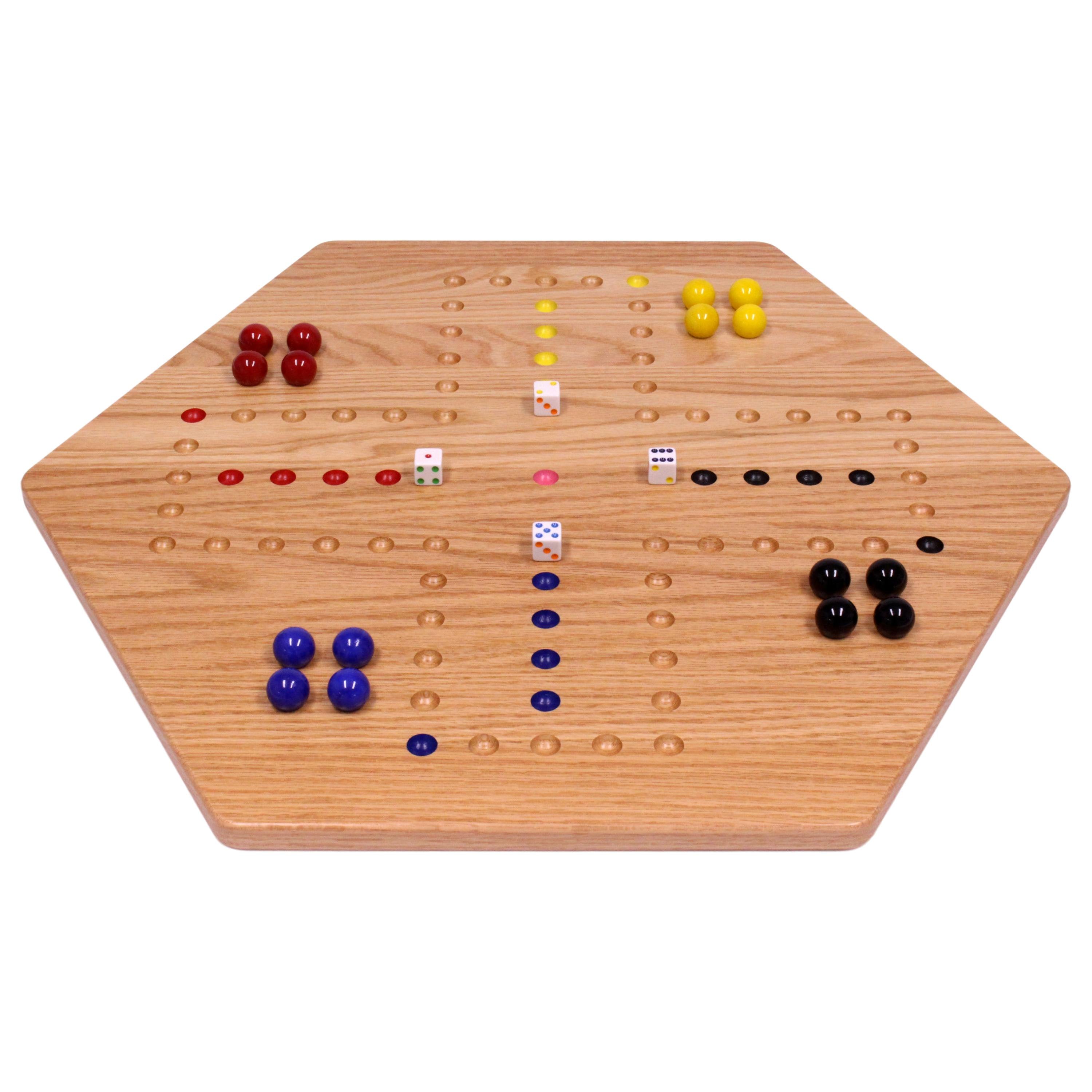 Aggravation Wahoo Marble Board Game, Double-Sided, Hand Painted