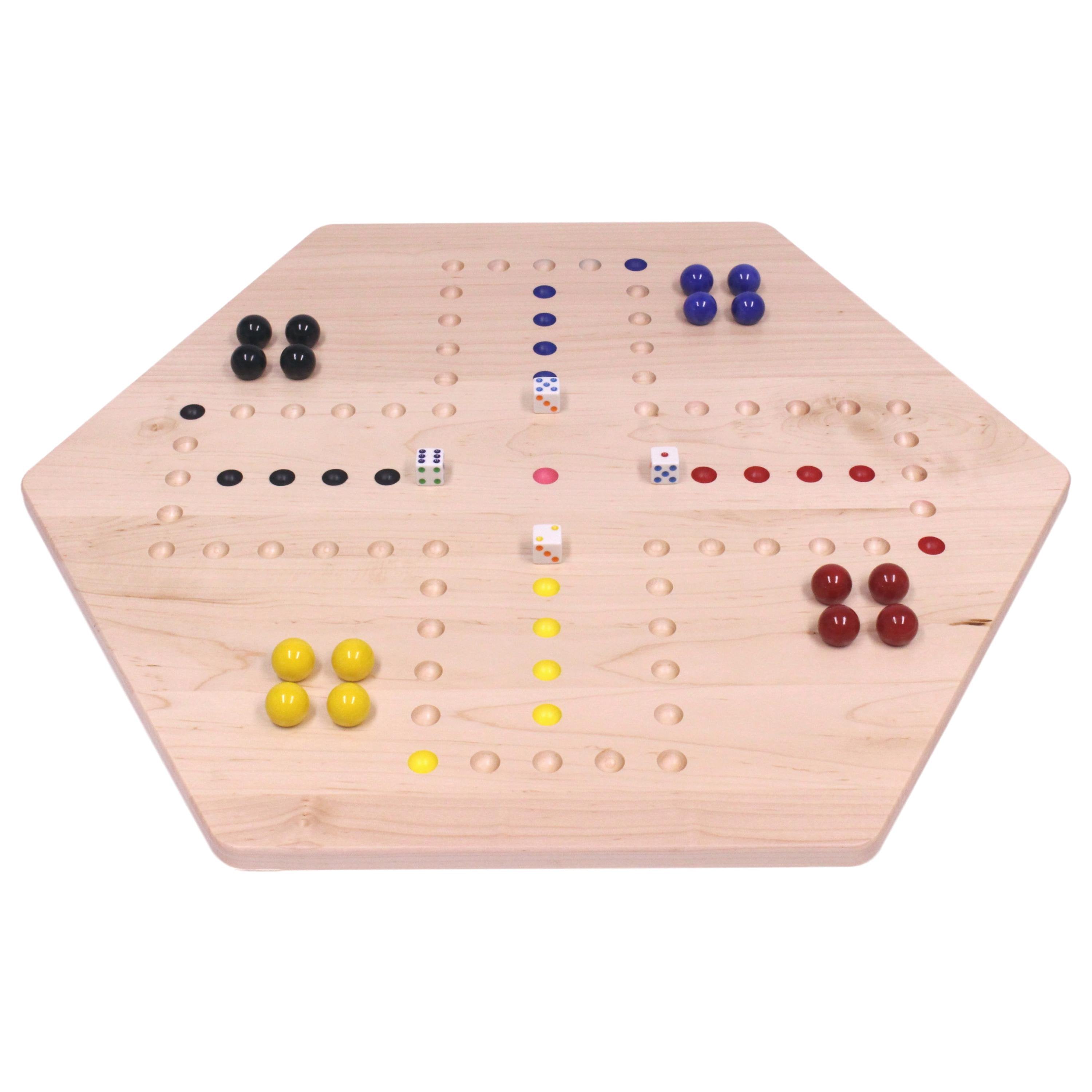 Aggravation Wahoo Marble Board Game, Double-Sided, Hand Painted