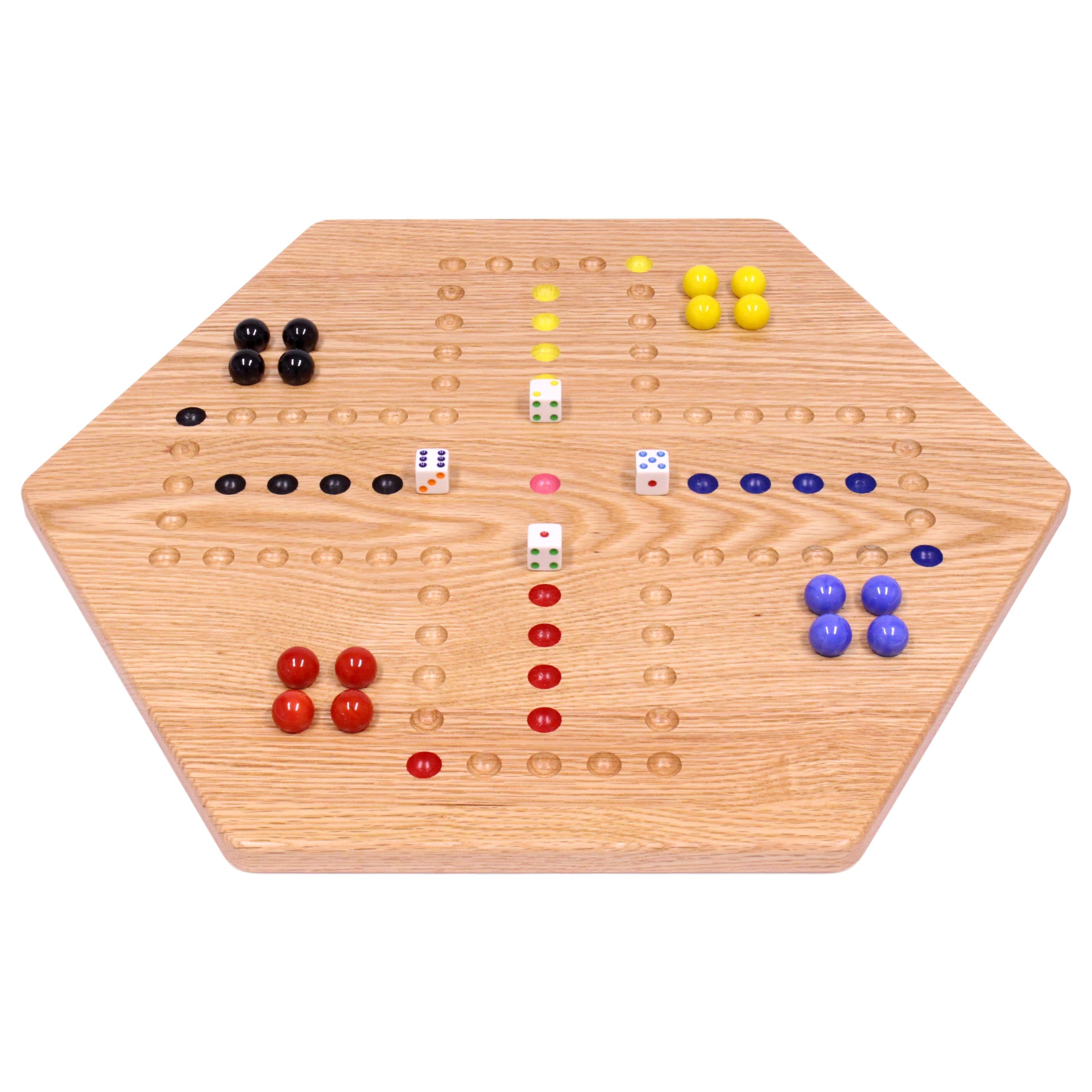 Aggravation Wahoo Marble Board Game, Double-Sided, Hand Painted