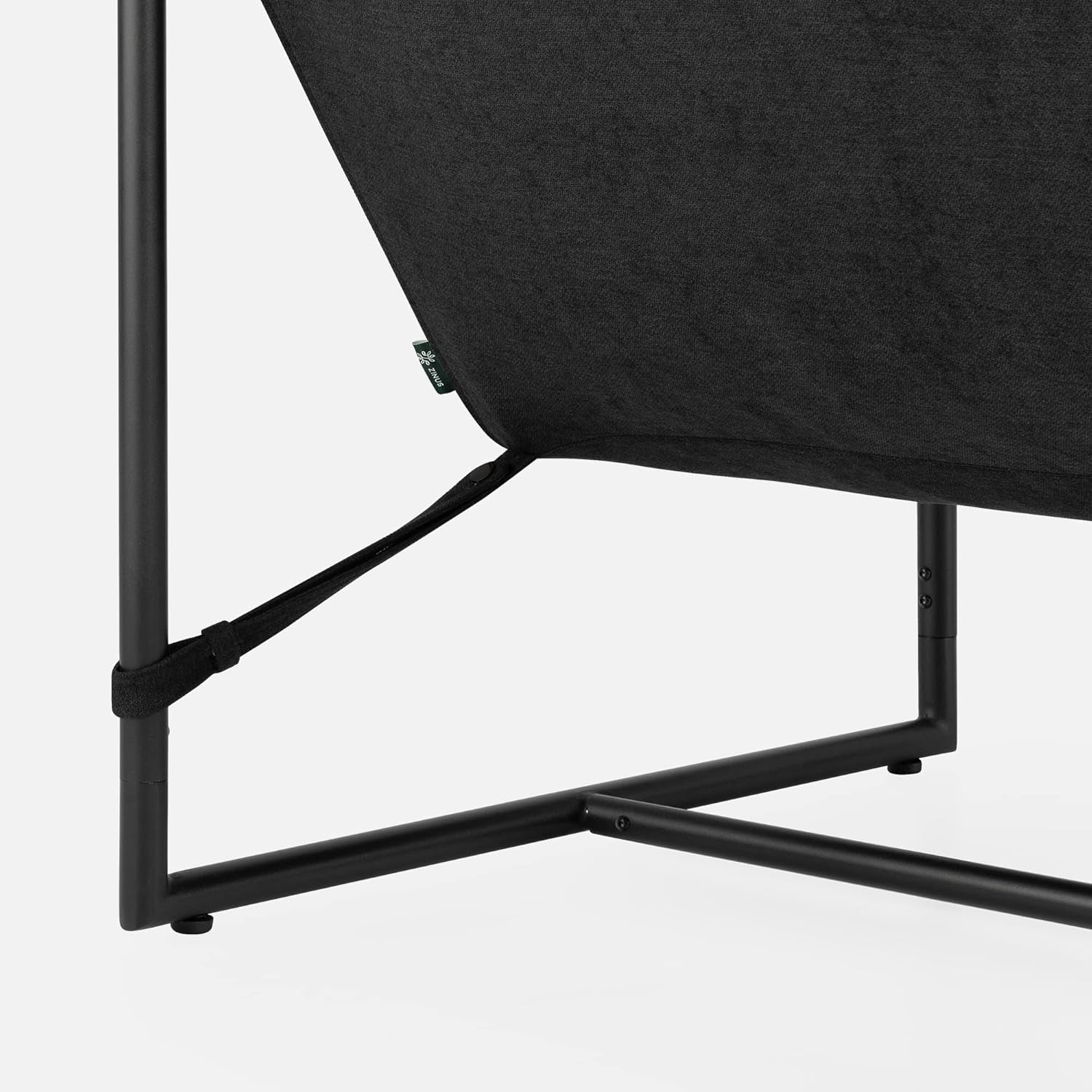 Aidan Sling Accent Chair Black Metal Frame Foam Cushion