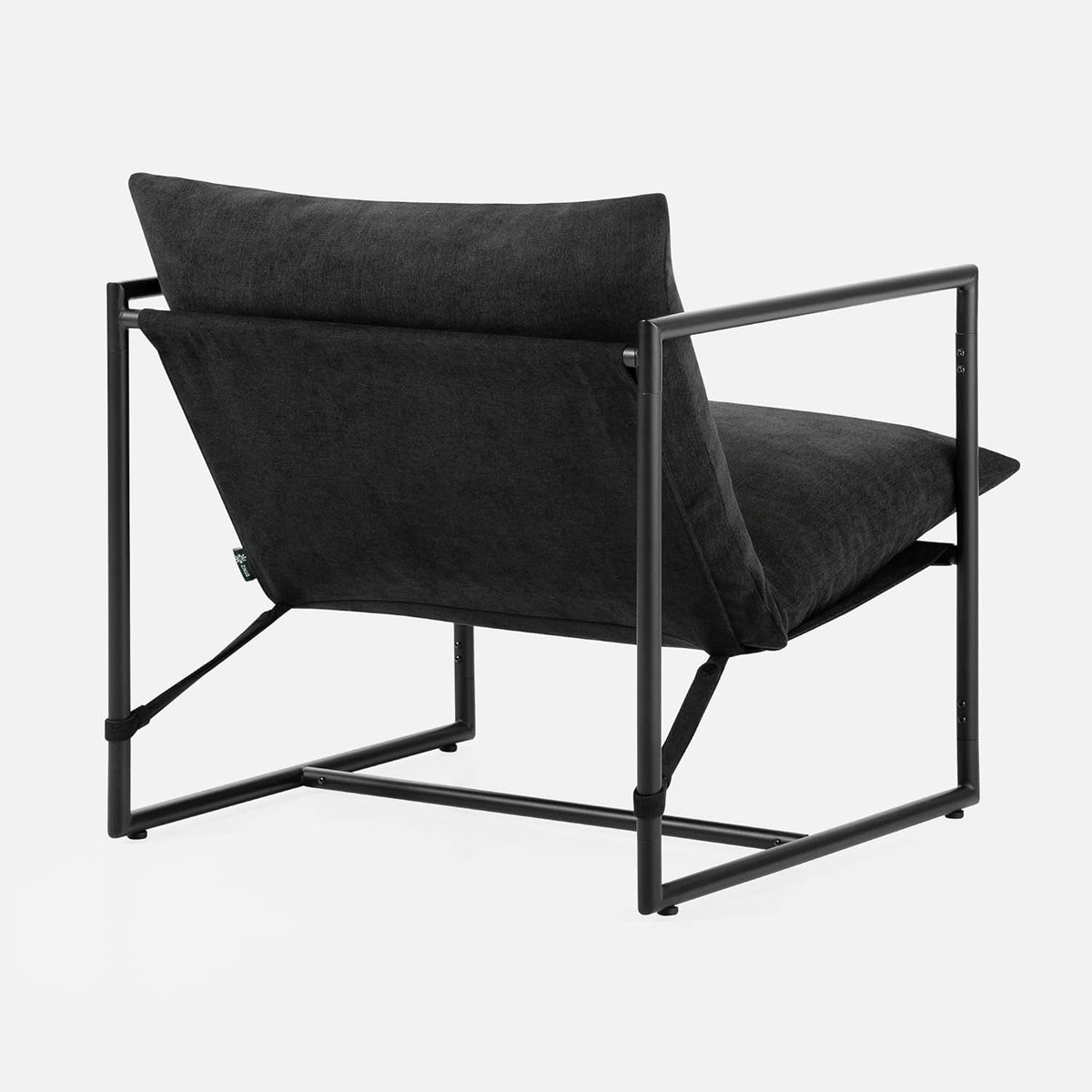 Aidan Sling Accent Chair Black Metal Frame Foam Cushion