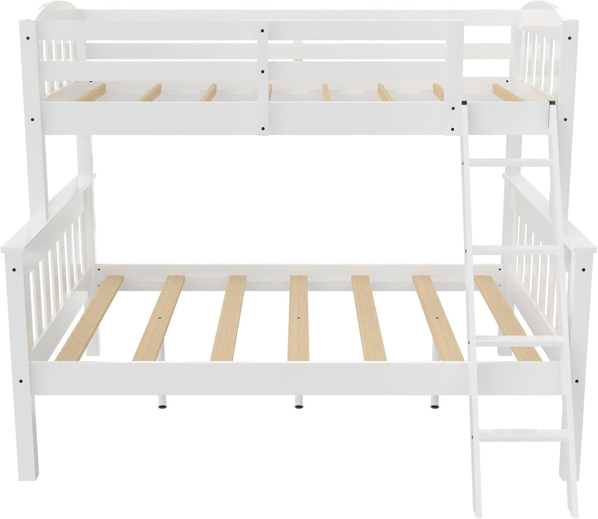 Airlie Twin Over Full Bunk Bed In White Wood Converts To Twin And Full