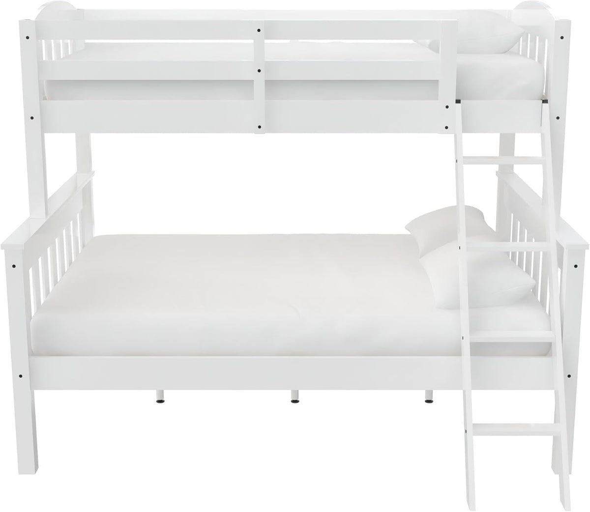 Airlie Twin Over Full Bunk Bed In White Wood Converts To Twin And Full