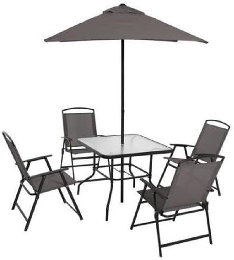 Albany Lane 6 Piece Folding Outdoor Dining Set Grey