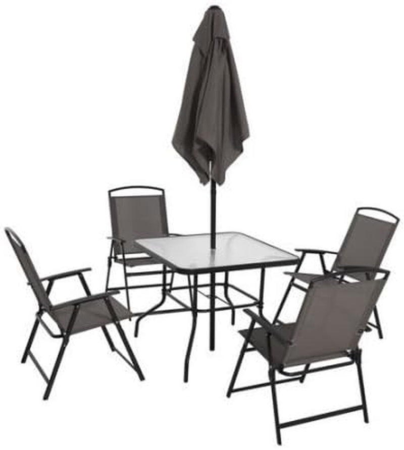 Albany Lane 6 Piece Folding Outdoor Dining Set Grey